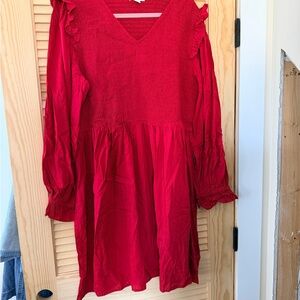 beachlunchlounge Vibrant Red Dress